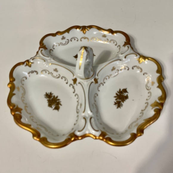 VTG REICHENBACH Beautiful 3 Section Dish Plate With Handle German - Picture 4 of 7